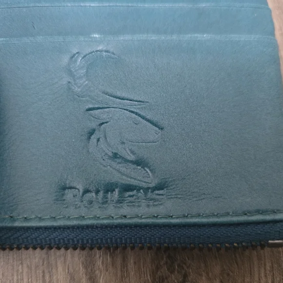 Roulens Leather Wallet Teal Turquoise Security Protected - Picture 6 of 7